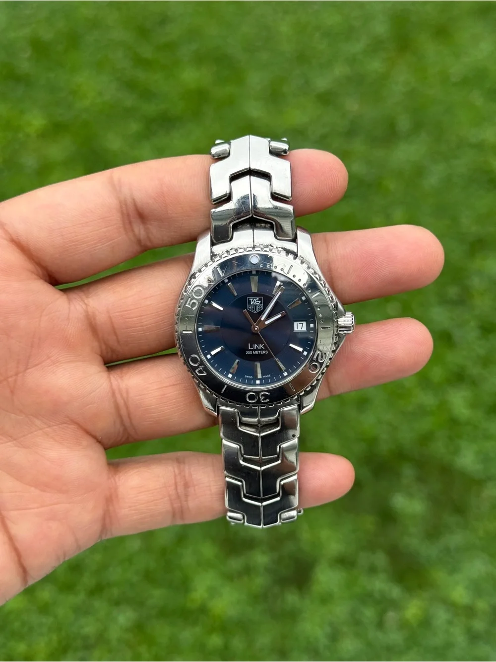 Tag heuer link Blue Swiss Quartz Diver Steel Men's Watch